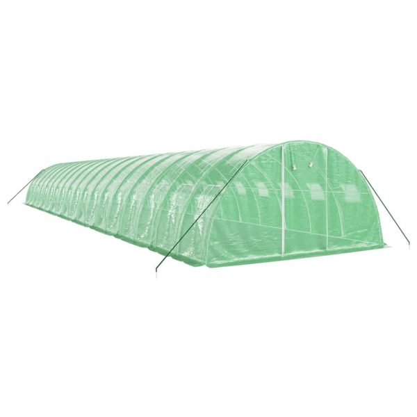 Seră cu cadru din oțel, verde, 72 m², 18x4x2 m