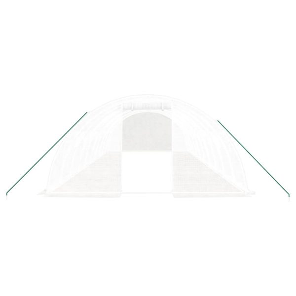 Seră cu cadru din oțel, alb, 40 m², 10x4x2 m