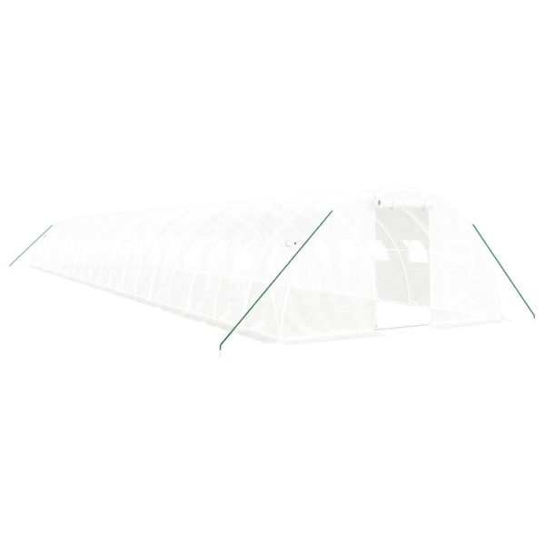 Seră cu cadru din oțel, alb, 80 m², 20x4x2 m