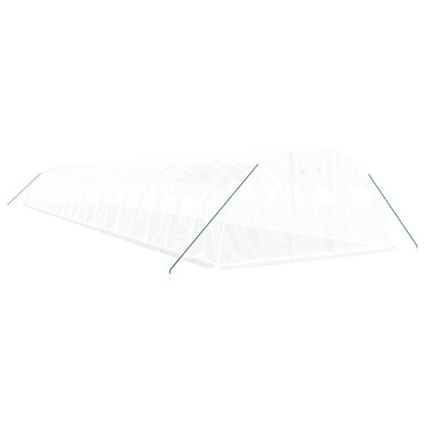 Seră cu cadru din oțel, alb, 80 m², 20x4x2 m
