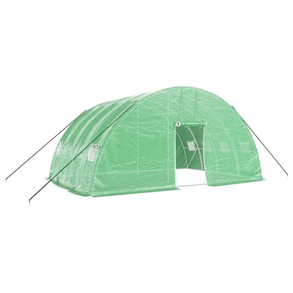 Seră cu cadru din oțel, verde, 24 m², 6x4x2,85 m