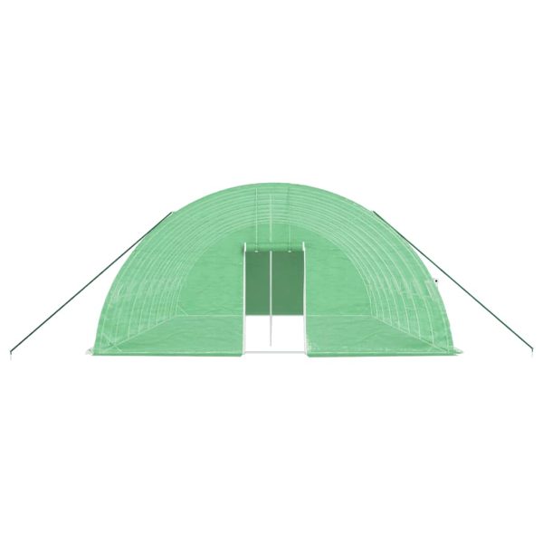 Seră cu cadru din oțel, verde, 48 m², 8x6x2,85 m