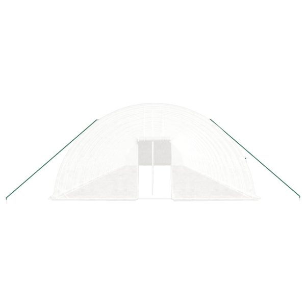 Seră cu cadru din oțel, alb, 144 m², 24x6x2,85 m