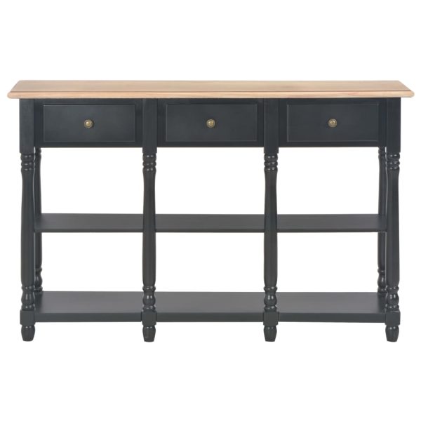 Măsuță consolă, negru, 110x30x76 cm, lemn prelucrat