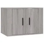 Set dulap TV, 3 piese, gri sonoma, lemn prelucrat