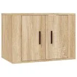 Set dulap TV, 4 piese, stejar sonoma, lemn prelucrat