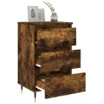 Noptieră, stejar fumuriu, 40x35x69 cm, lemn compozit