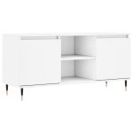 Comodă TV, alb, 104x35x50 cm, lemn compozit
