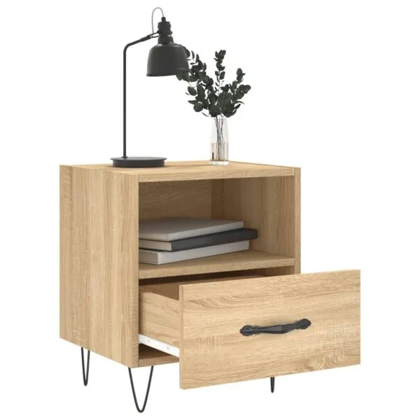 Noptiere, 2 buc., stejar sonoma, 40x35x47,5 cm, lemn compozit