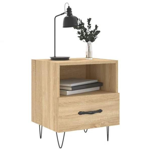Noptiere, 2 buc., stejar sonoma, 40x35x47,5 cm, lemn compozit