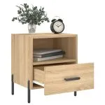 Noptiere, 2 buc., stejar sonoma, 40x35x47,5 cm, lemn compozit