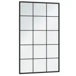 Oglinzi de perete, 6 buc., negru, 100×60 cm, metal