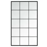 Oglinzi de perete, 6 buc., negru, 100×60 cm, metal