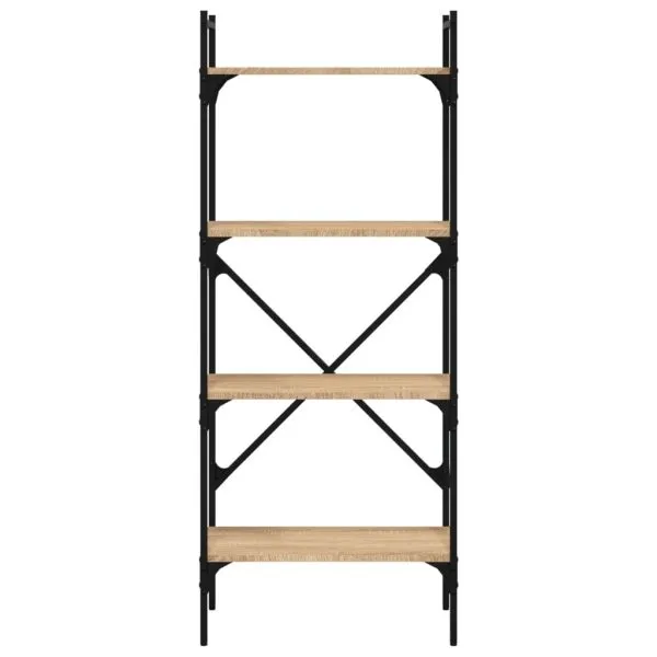 Bibliotecă cu 4 niveluri, stejar sonoma, 56×31,5×138,5 cm, lemn