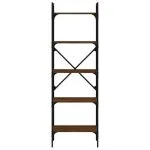 Bibliotecă cu 5 niveluri, stejar maro, 56×31,5×174 cm, lemn