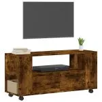 Comodă TV, stejar fumuriu, 102×34,5×43 cm, lemn prelucrat
