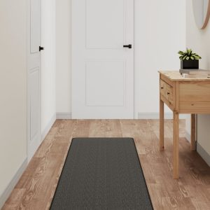 Covor traversă aspect sisal, antracit, 50×250 cm