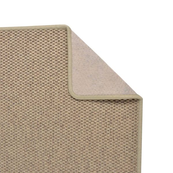 Covor traversă aspect sisal, nisipiu, 80×150 cm