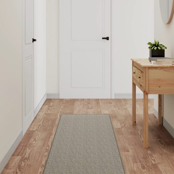 Covor traversă cu aspect sisal, argintiu, 50×200 cm