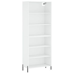 Dulap înalt, alb, 69,5×32,5×180 cm, lemn prelucrat