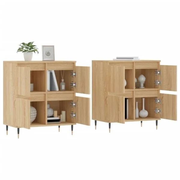 Servante, 2 piese, stejar sonoma, lemn prelucrat