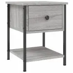 Noptiere, 2 buc., gri sonoma, 34×35,5×45 cm, lemn compozit