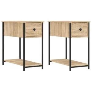 Noptiere, 2 buc., stejar sonoma, 30x60x60 cm, lemn prelucrat