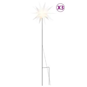 Lumini de Crăciun cu vârfuri LED-uri 3 buc. alb 57 cm pliabil