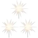Lumini de Crăciun cu vârfuri LED-uri 3 buc. alb 57 cm pliabil