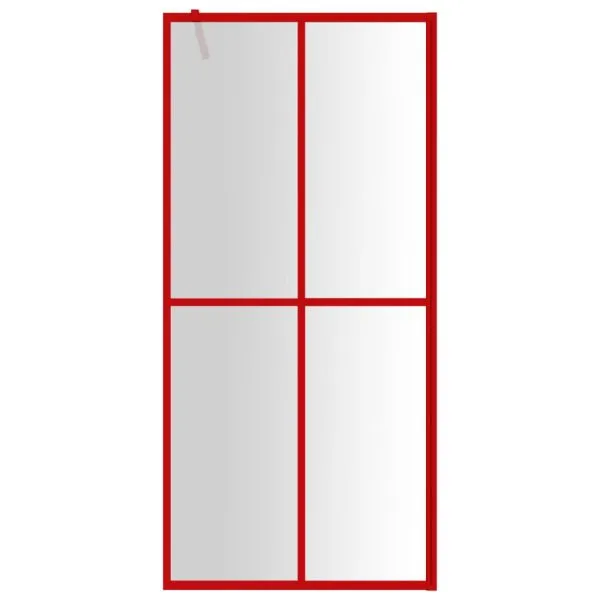 Paravan duș walk-in, roșu, 80×195 cm, sticlă ESG transparentă