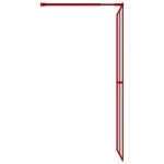Paravan duș walk-in, roșu, 80×195 cm, sticlă ESG transparentă
