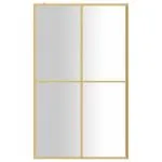 Paravan de duș walk-in auriu 115×195 cm sticlă ESG transparentă