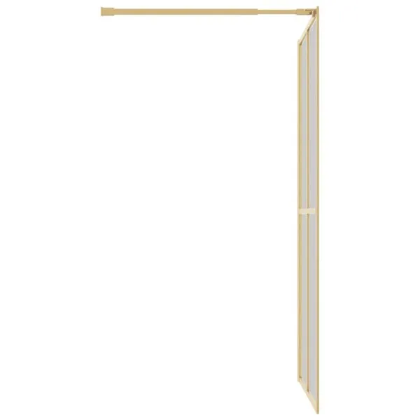 Paravan de duș walk-in auriu 115×195 cm sticlă ESG transparentă