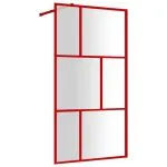 Paravan duș walk-in, roșu, 100×195 cm, sticlă ESG transparentă