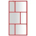 Paravan duș walk-in, roșu, 100×195 cm, sticlă ESG transparentă