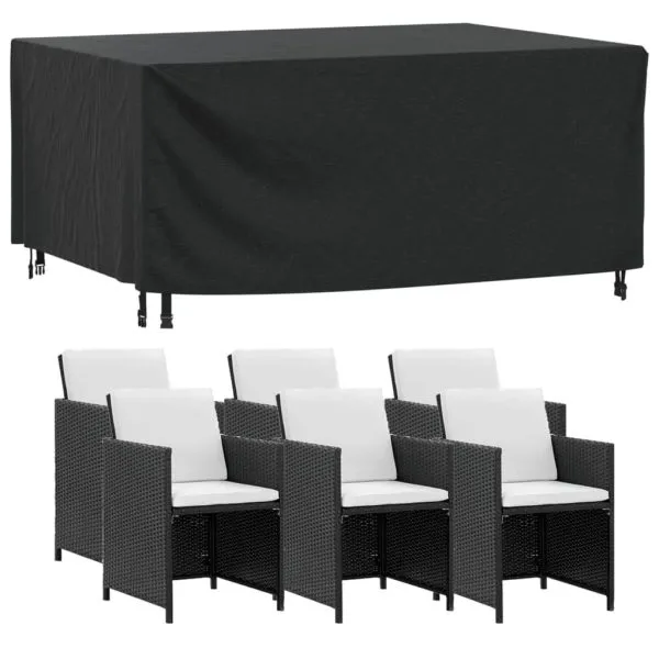 Husă mobilier de grădină negru 172x113x73 cm impermeabilă 420D