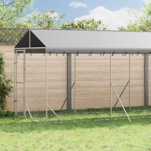 Padoc exterior cu acoperiș argintiu 2x14x2