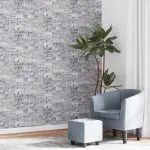 Tapet 3D, aspect piatră gri și maro, 10×0,53 m, nețesut