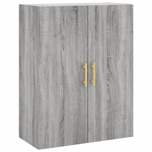 Dulap montat pe perete, gri sonoma, 69,5x34x90 cm