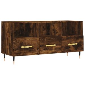 Dulap TV stejar afumat, 102x36x50 cm, lemn prelucrat