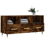 Dulap TV stejar afumat, 102x36x50 cm, lemn prelucrat