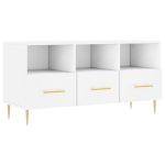 Dulap TV, alb, 102x36x50 cm, lemn prelucrat