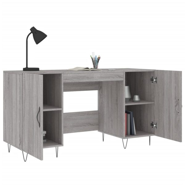 Birou, gri sonoma, 140x50x75 cm, lemn compozit