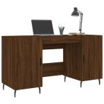 Birou, stejar maro, 140x50x75 cm, lemn prelucrat