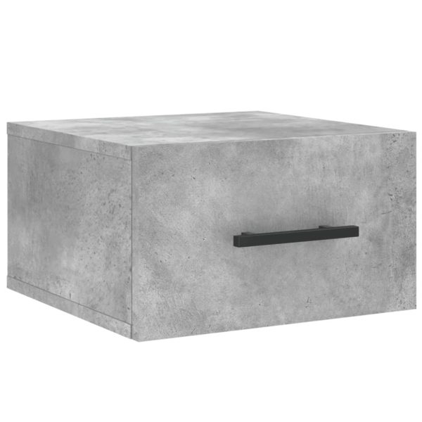 Noptieră de perete, gri beton, 35x35x20 cm