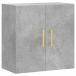 Dulap de perete, gri beton, 60x31x60 cm, lemn compozit
