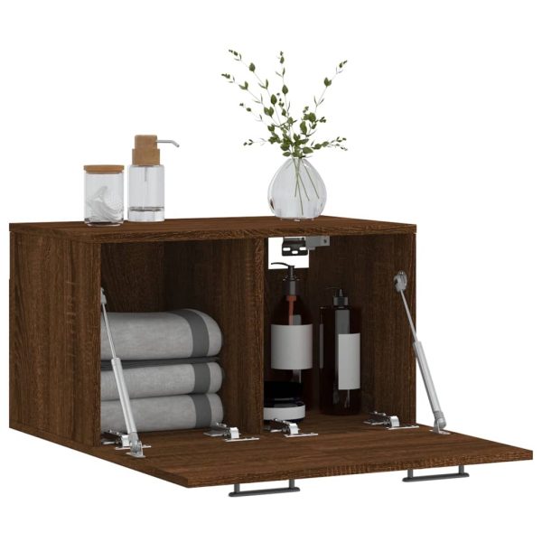 Dulap de perete, stejar maro, 60×36,5×35 cm, lemn prelucrat