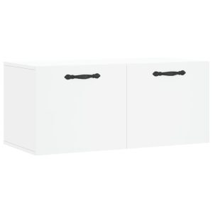 Dulap de perete, alb, 80×36,5×35 cm, lemn compozit