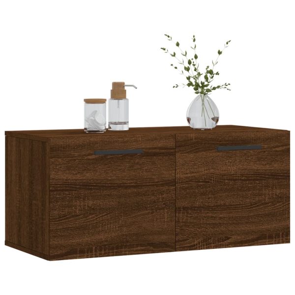 Dulap de perete, stejar maro, 80×36,5×35 cm, lemn compozit