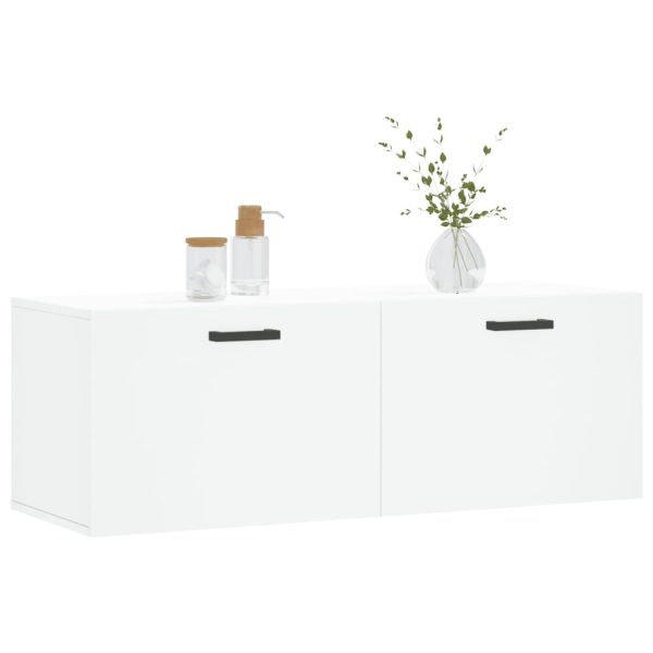 Dulap de perete, alb, 100×36,5×35 cm, lemn compozit